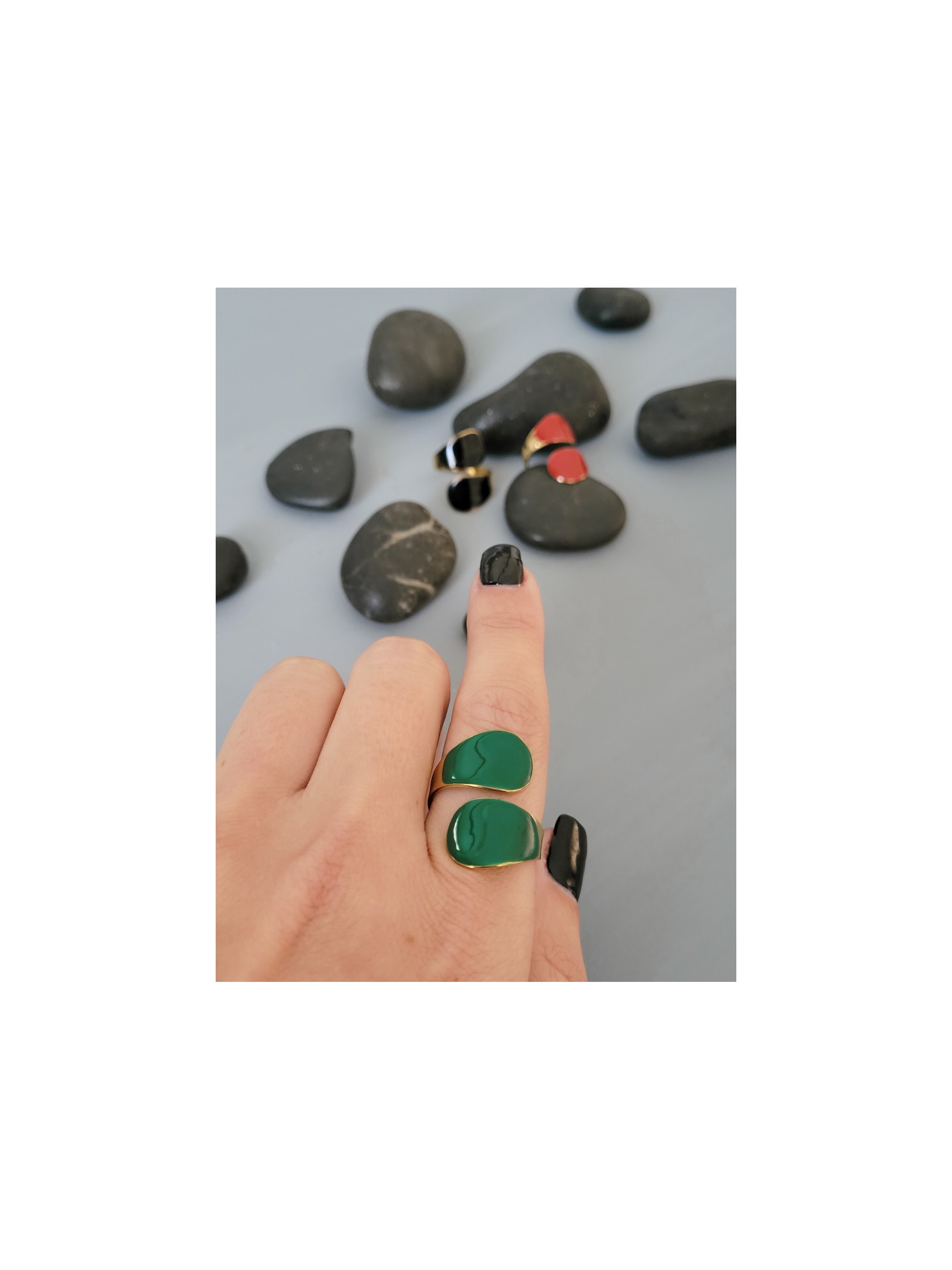 Δαχτυλίδι Double Smalto