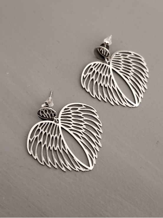Σκουλαρίκια  Angel Wings ασημί