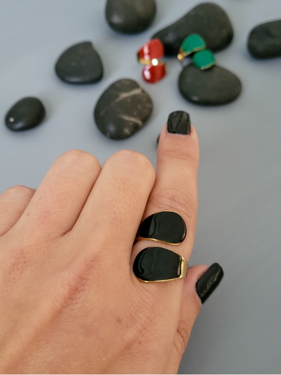 Δαχτυλίδι Double Smalto