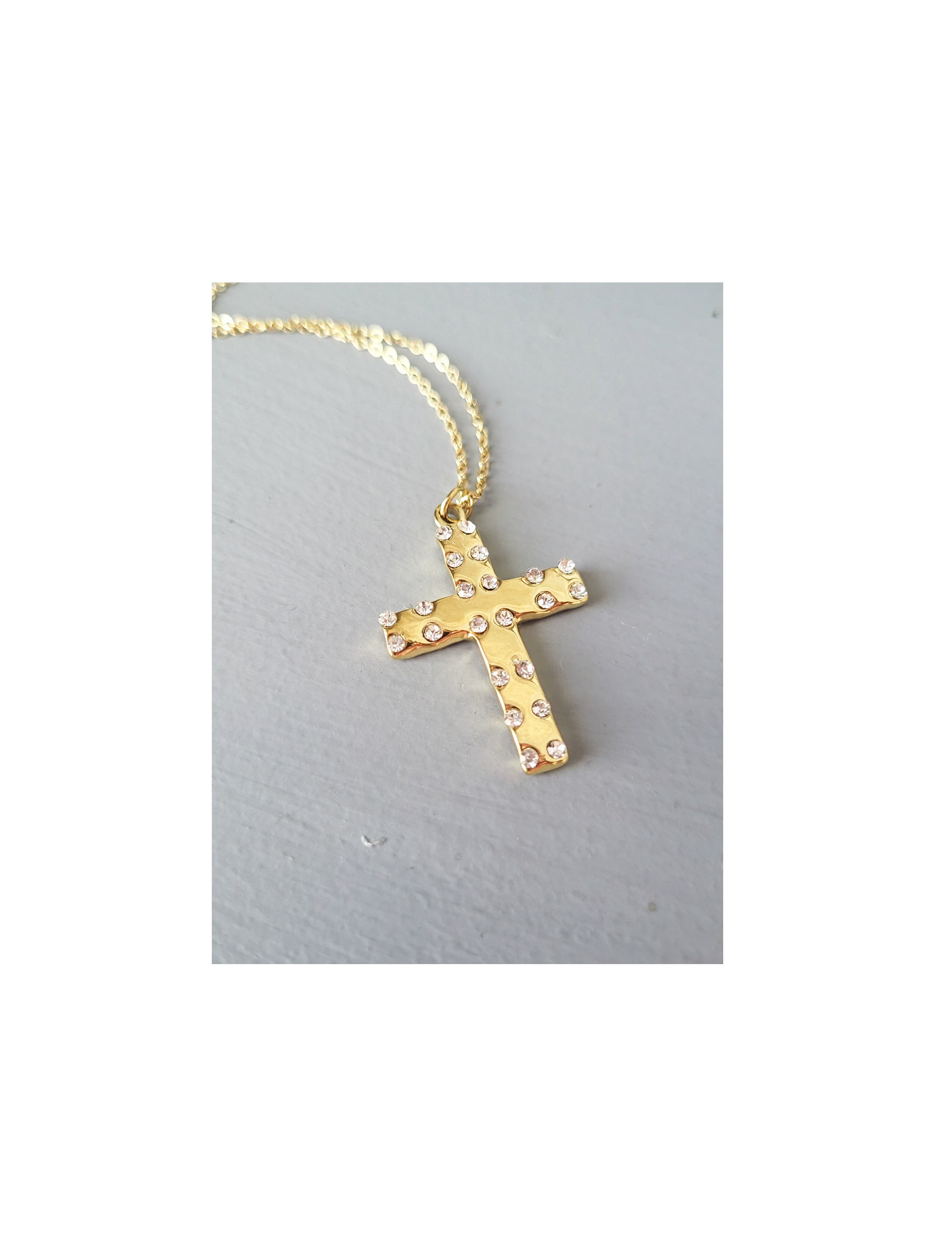 Κολιέ σταυρός Impressive χρυσό