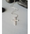 Κολιέ σταυρός Impressive ασημί