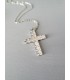 Κολιέ σταυρός Impressive ασημί