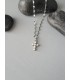 Κολιέ σταυρός  Small Pearl ασημί