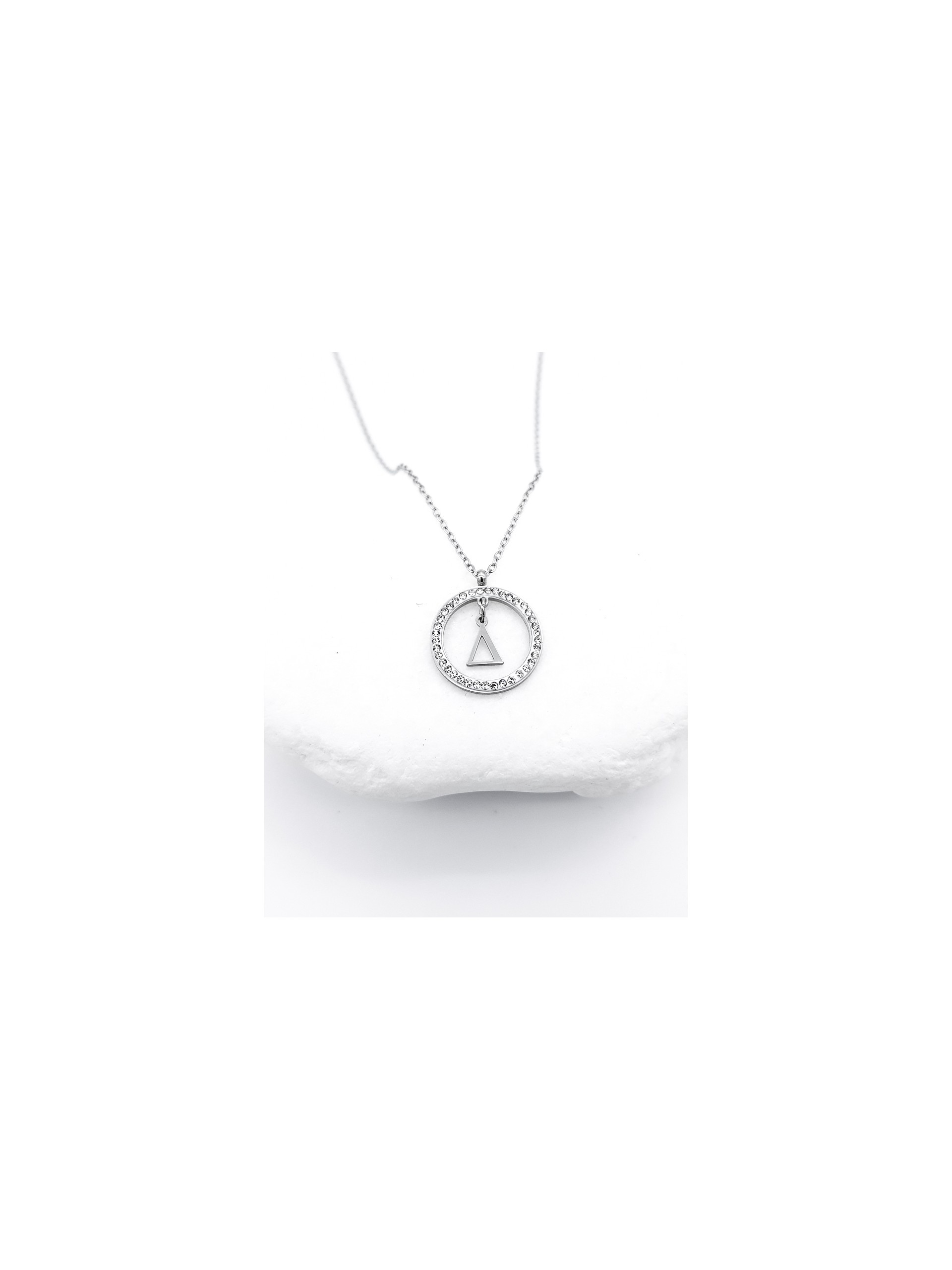 Κολιέ Δ Silver Strass