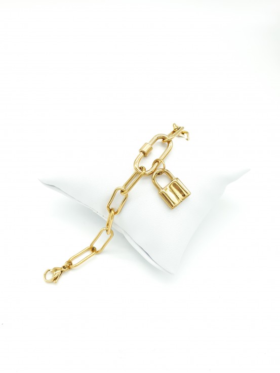 Βραχιόλι padlock χρυσό