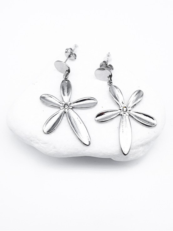 Σκουλαρίκια Daisies ασημί