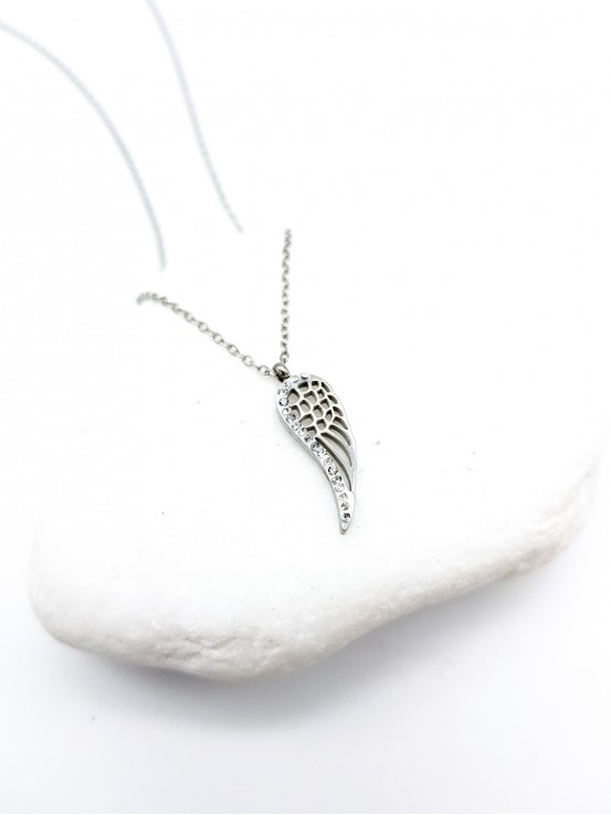 Κολιέ Angel Diamond ασημί