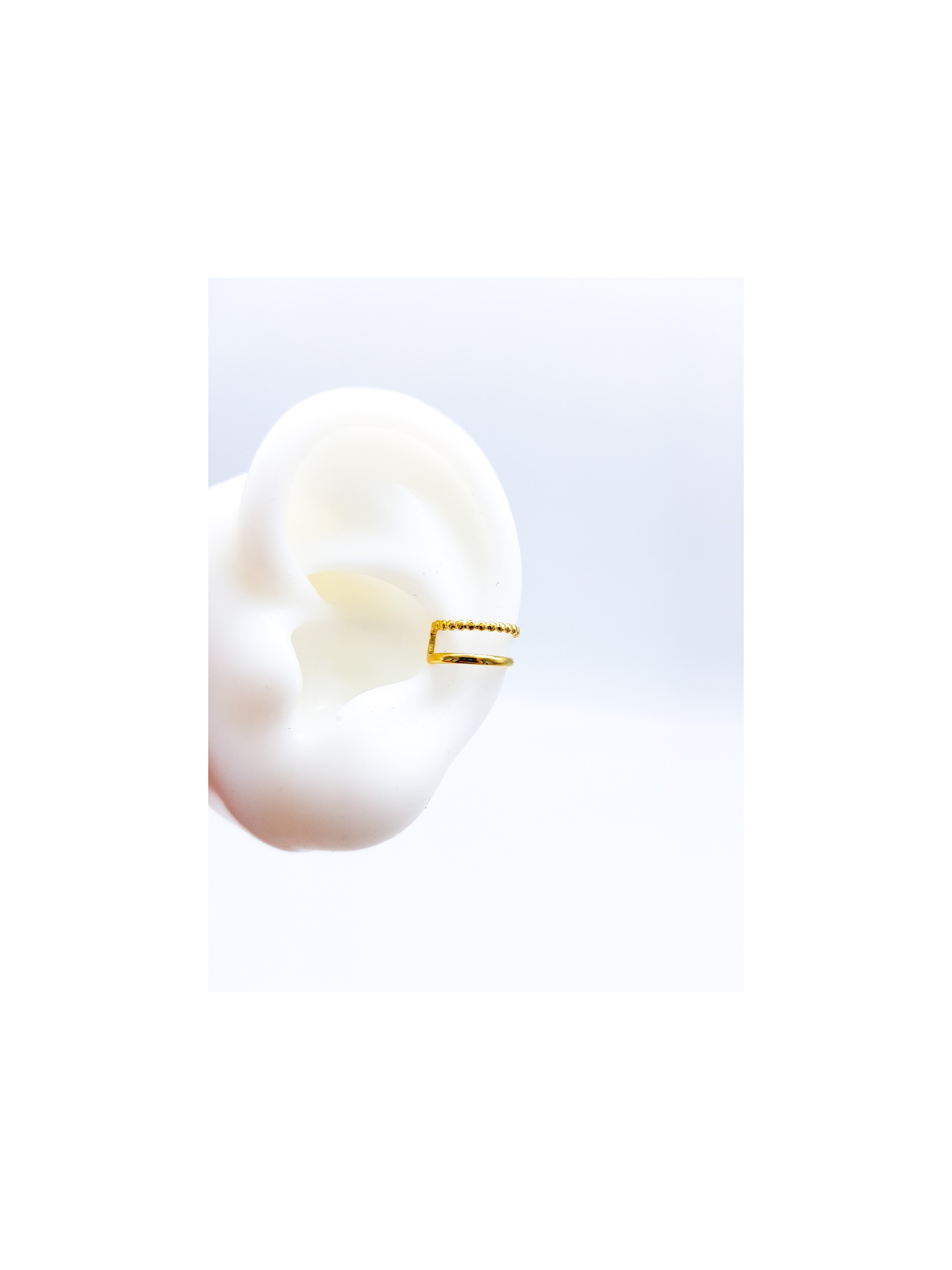 Σκουλαρίκι Ear Cuff  Double Line χρυσό