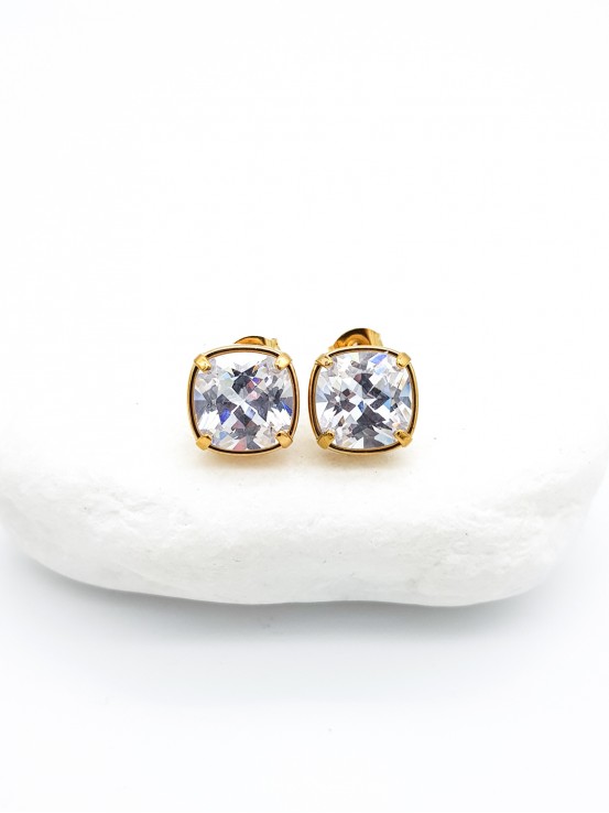 Σκουλαρίκια Full Crystal χρυσά