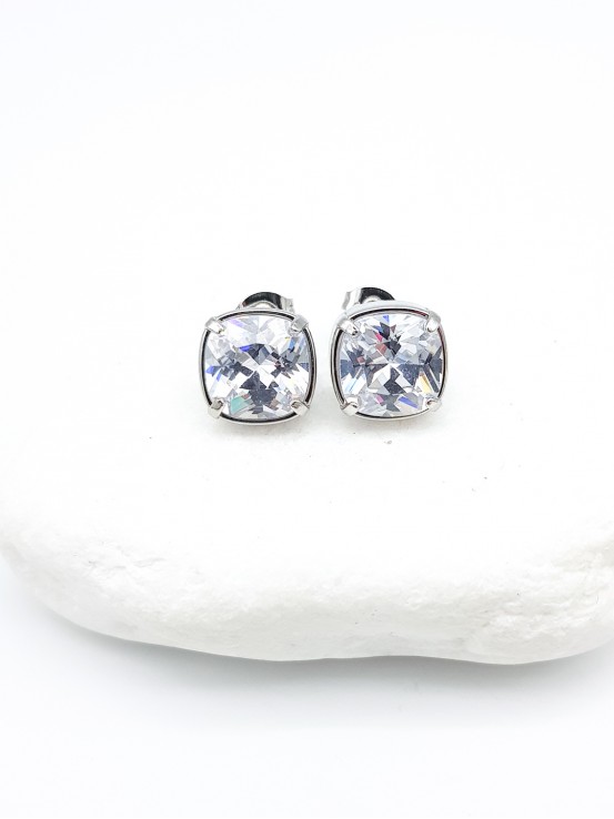 Σκουλαρίκια Full Crystal ασημί