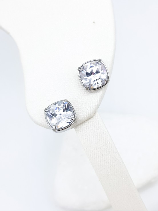 Σκουλαρίκια Full Crystal ασημί