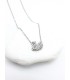 Κολιέ  white swan ασημί