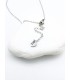 Κολιέ  white swan ασημί