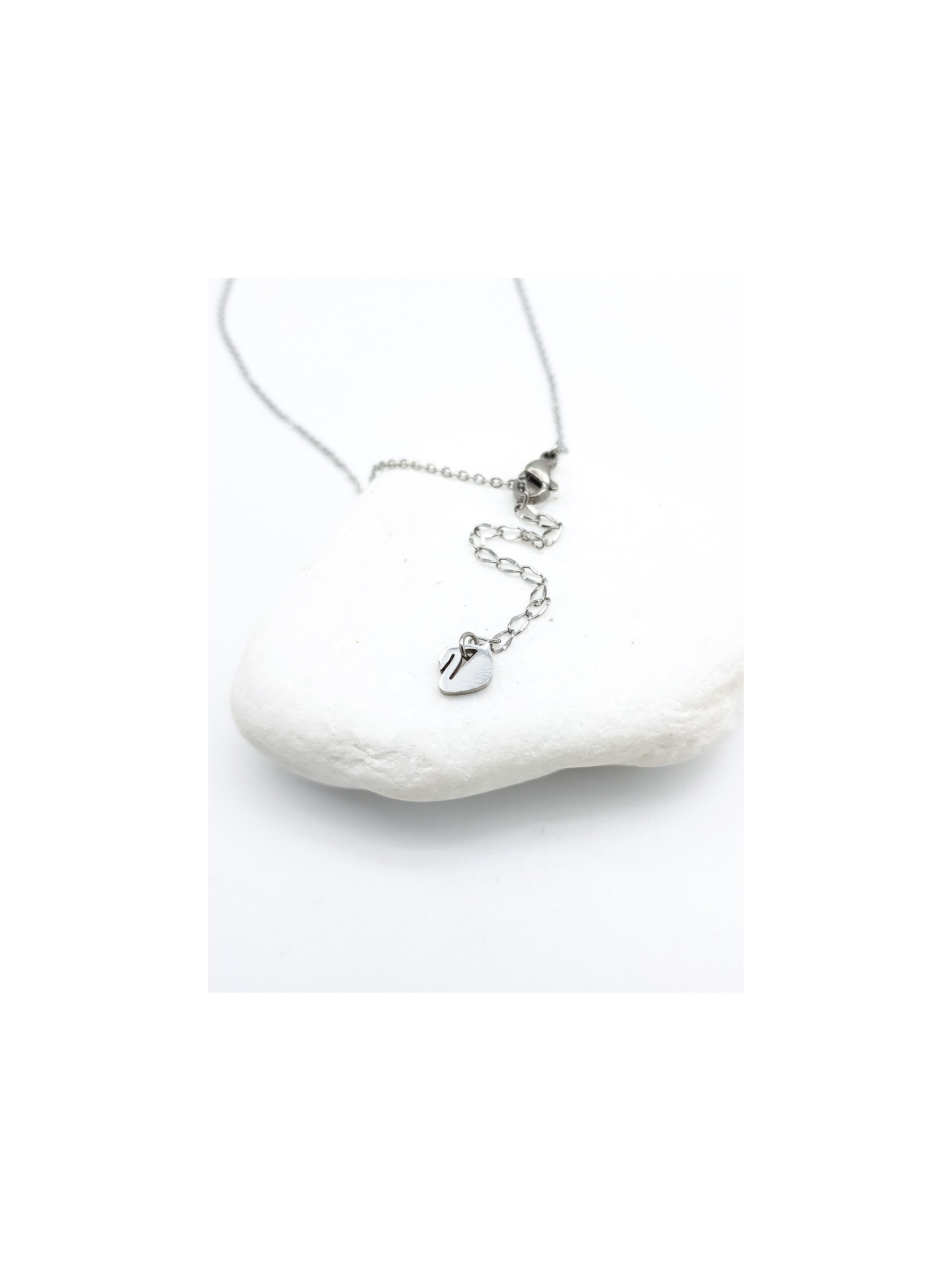 Κολιέ  white swan ασημί