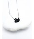 Κολιέ  black swan ασημί
