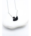 Κολιέ  black swan ασημί