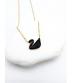 Κολιέ Black Swan χρυσό