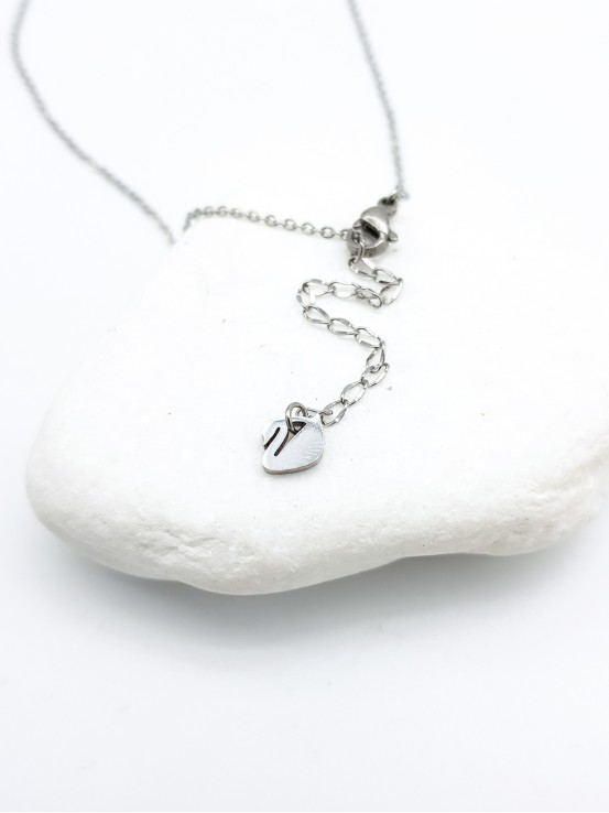 Κολιέ Black Swan Pair ασημί