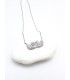 Κολιέ White Swan Pair ασημί