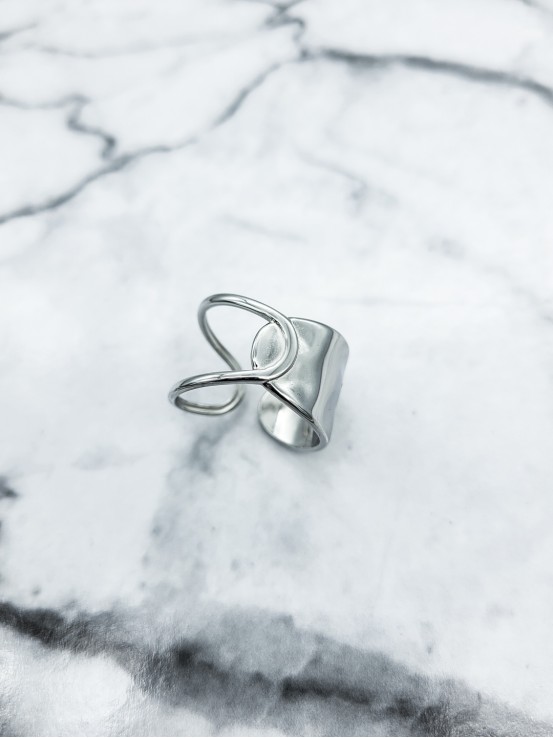 Δαχτυλίδι Double Sided  ασημί