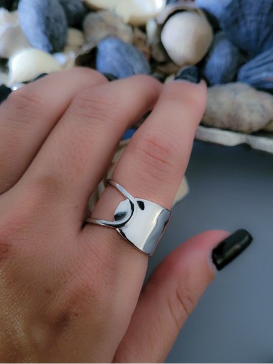 Δαχτυλίδι Double Sided  ασημί