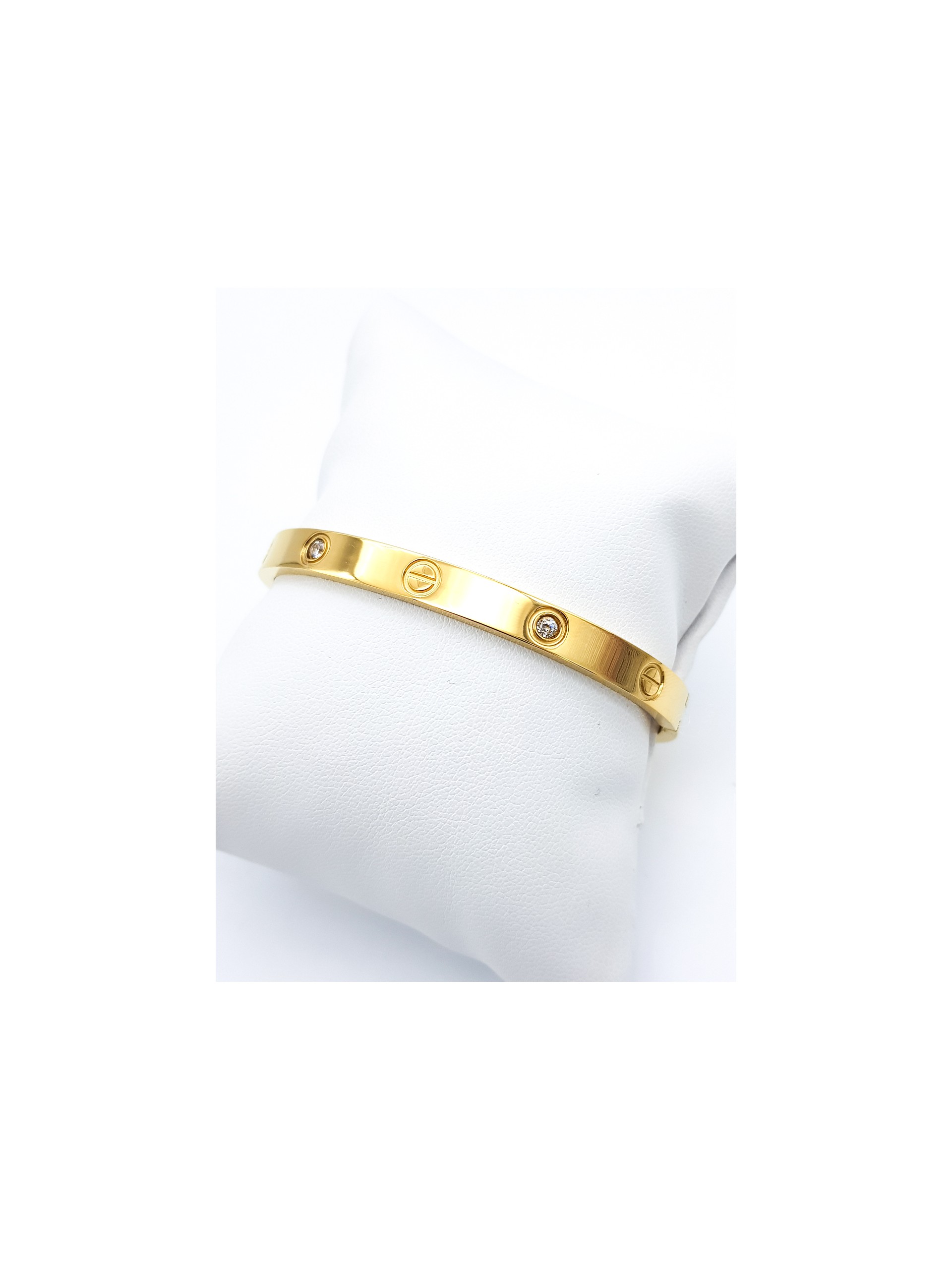 Χειροπέδα Brand Love Strass χρυσή