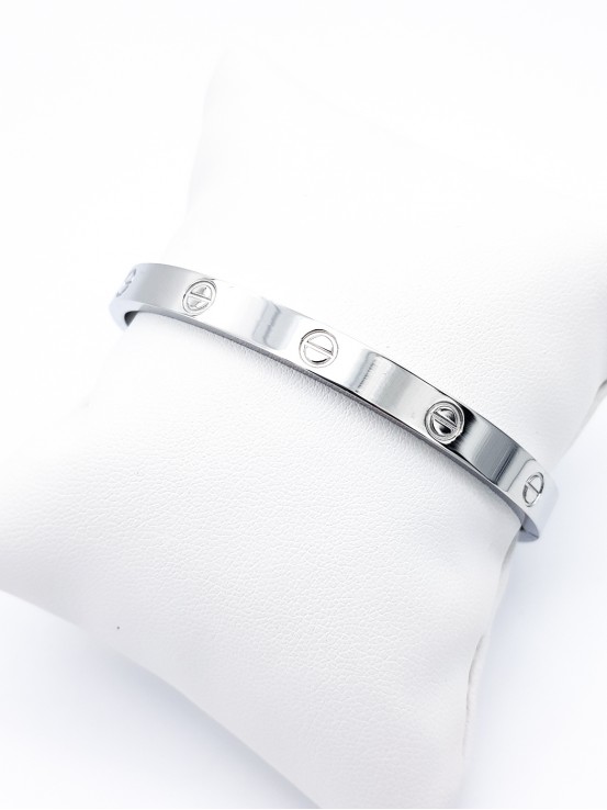 Χειροπέδα Brand Love ασημί