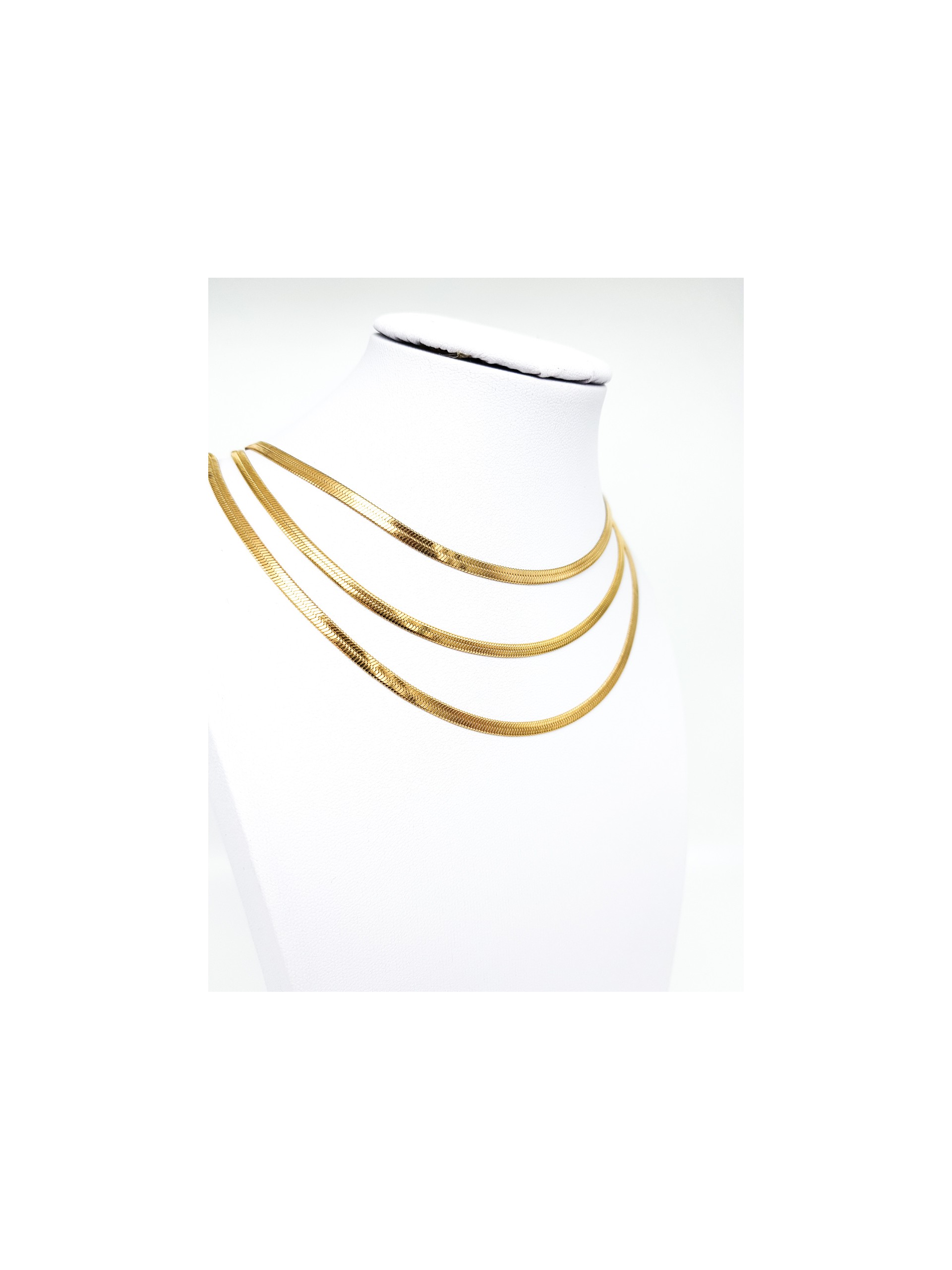 Κολιέ τριπλό Filmy Snake χρυσό