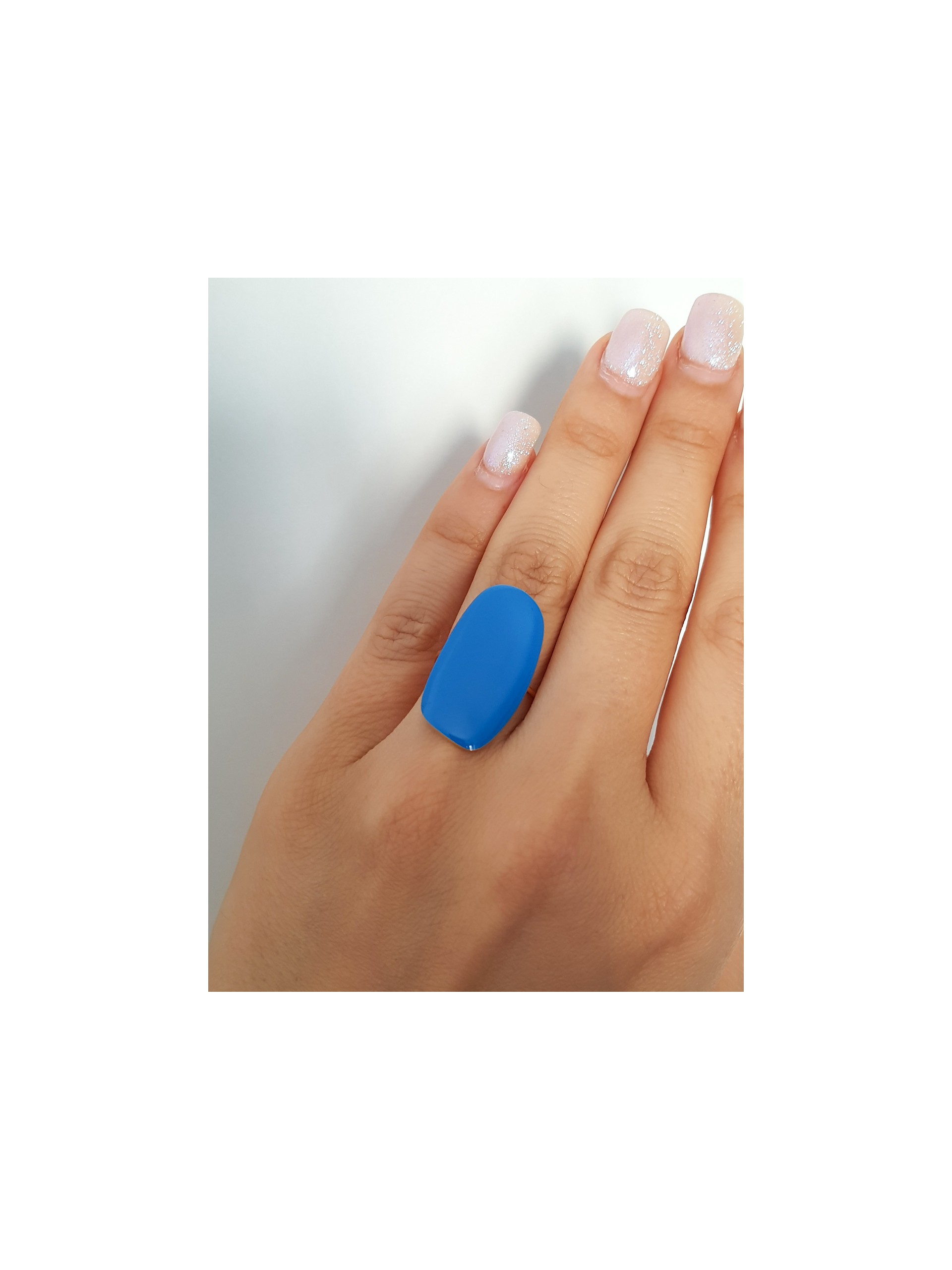 Δαχτυλίδι Oval Color μπλε