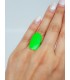 Δαχτυλίδι Oval Color έντονο πράσινο