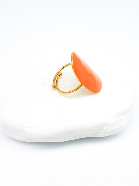 Δαχτυλίδι Oval Color πορτοκαλί