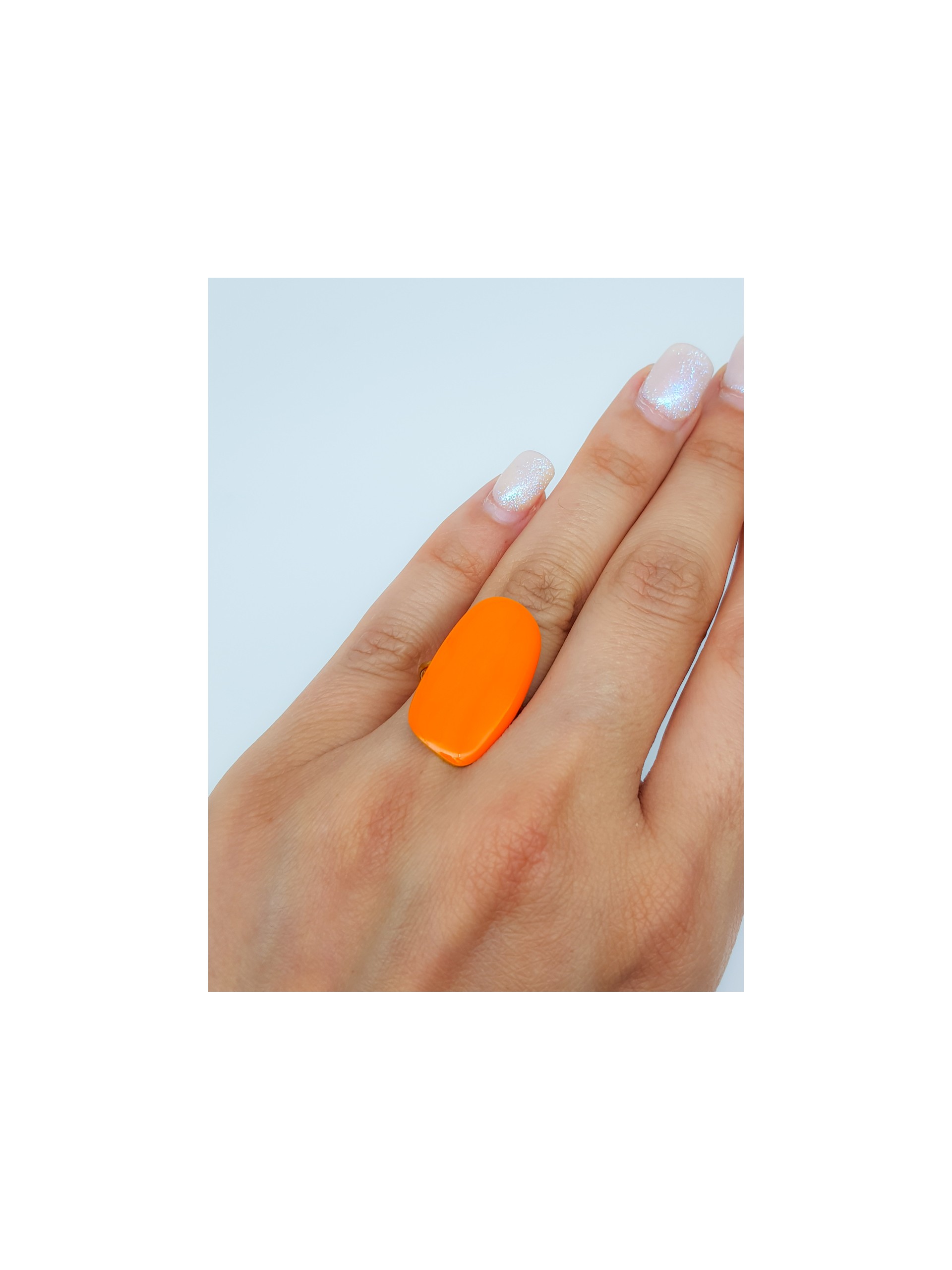 Δαχτυλίδι Oval Color πορτοκαλί