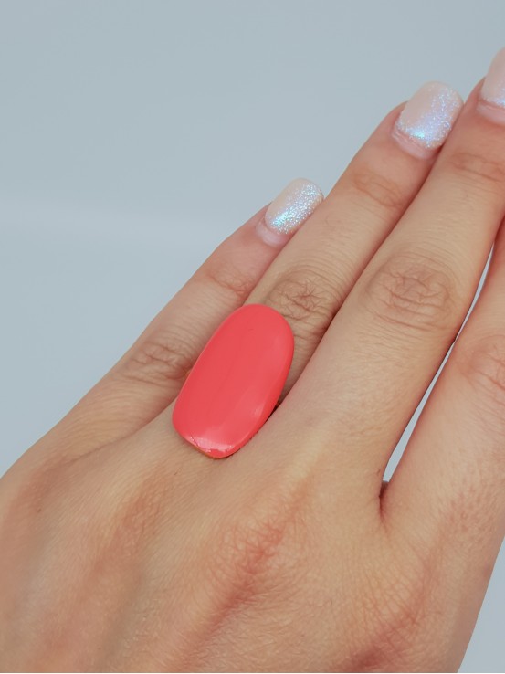 Δαχτυλίδι Oval Color κοραλί