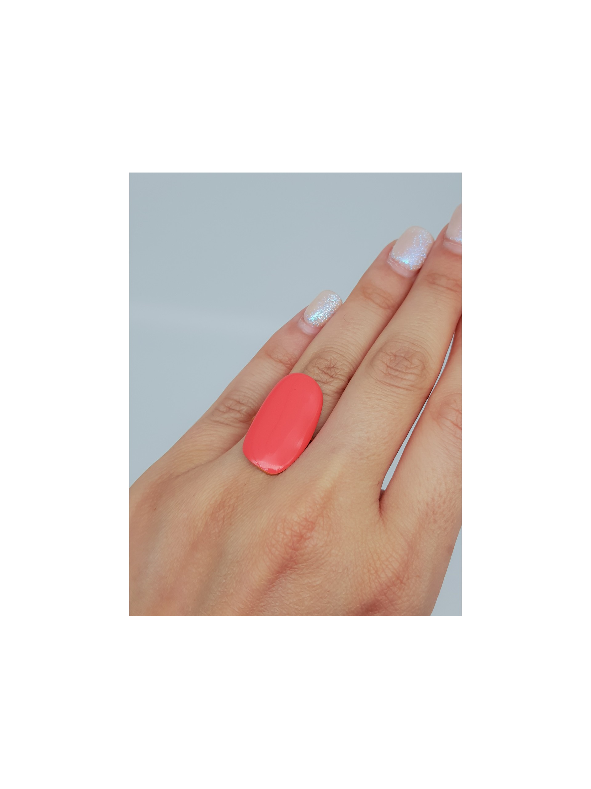 Δαχτυλίδι Oval Color κοραλί