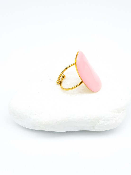 Δαχτυλίδι Oval Color ροζ