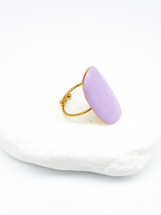Δαχτυλίδι Oval Color λιλά