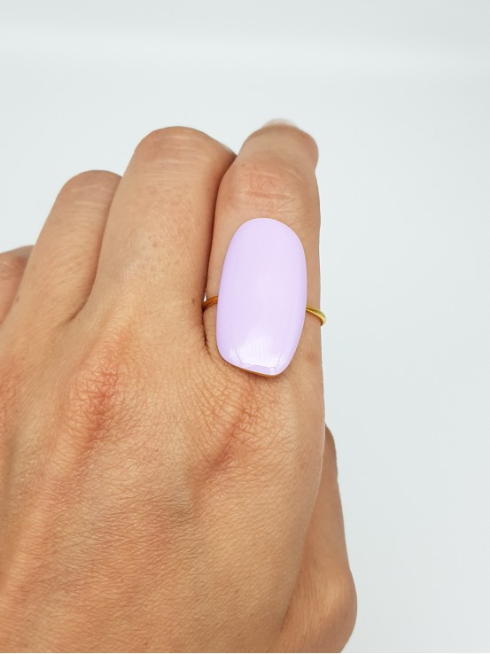 Δαχτυλίδι Oval Color λιλά