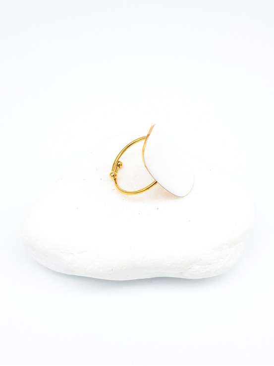 Δαχτυλίδι Oval Color λευκό