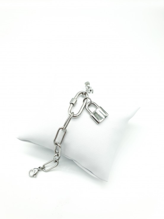 Βραχιόλι padlock ασημί