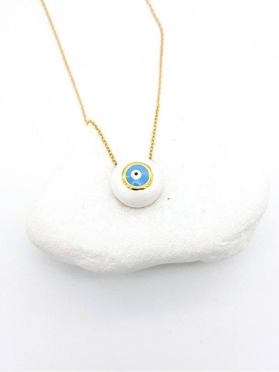 Κολιέ Summer Eye λευκό