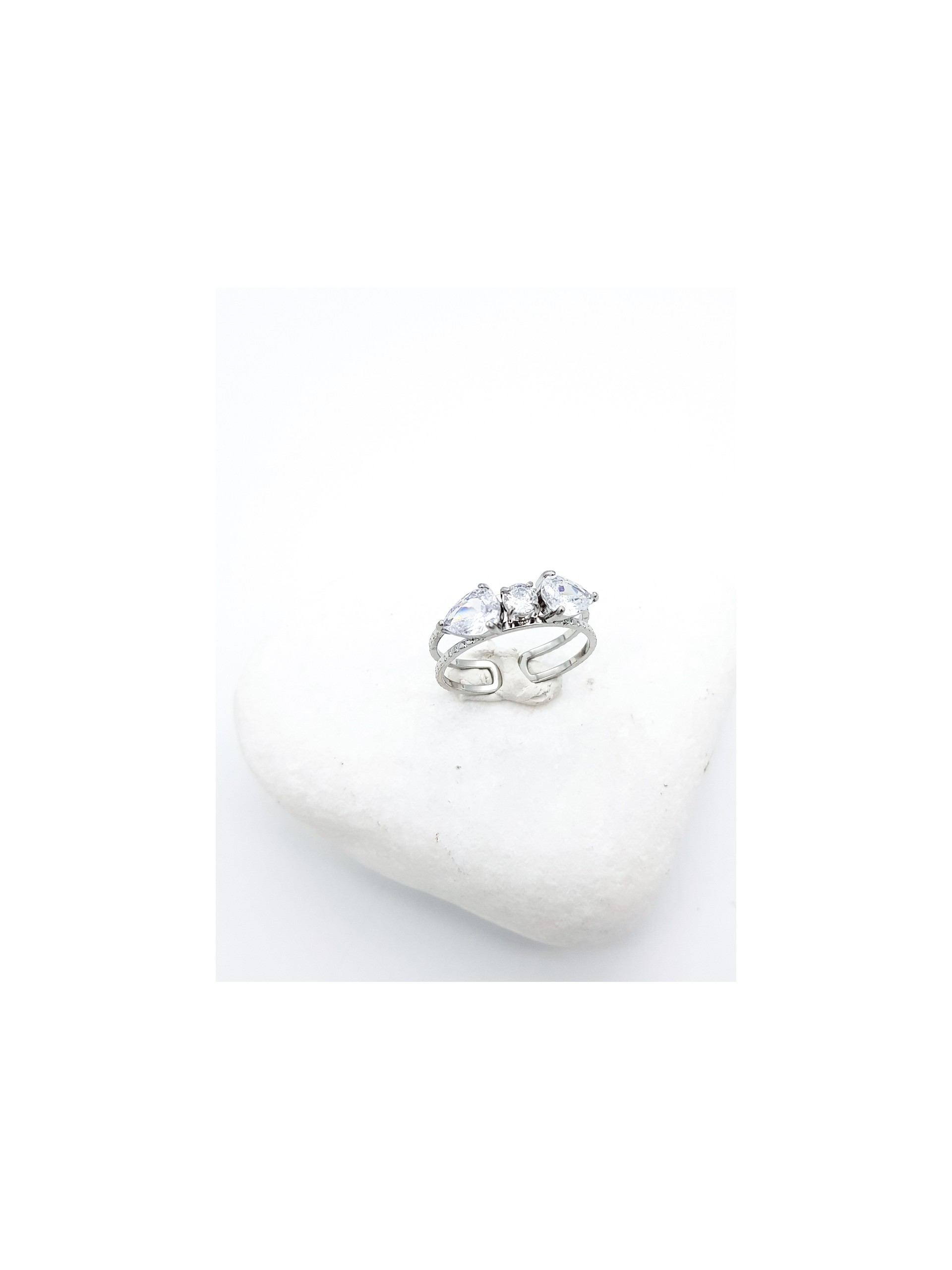 Δαχτυλίδι Crystals ασημί