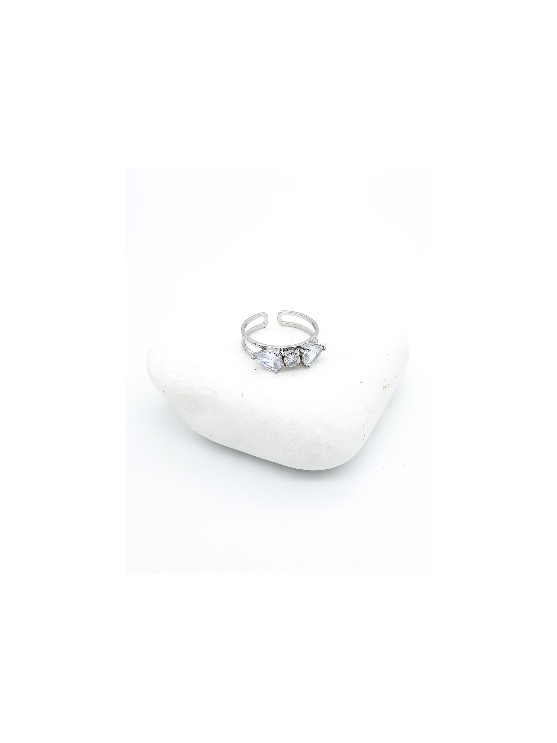 Δαχτυλίδι Crystals ασημί
