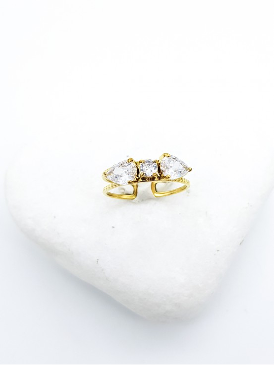 Δαχτυλίδι Crystals χρυσό