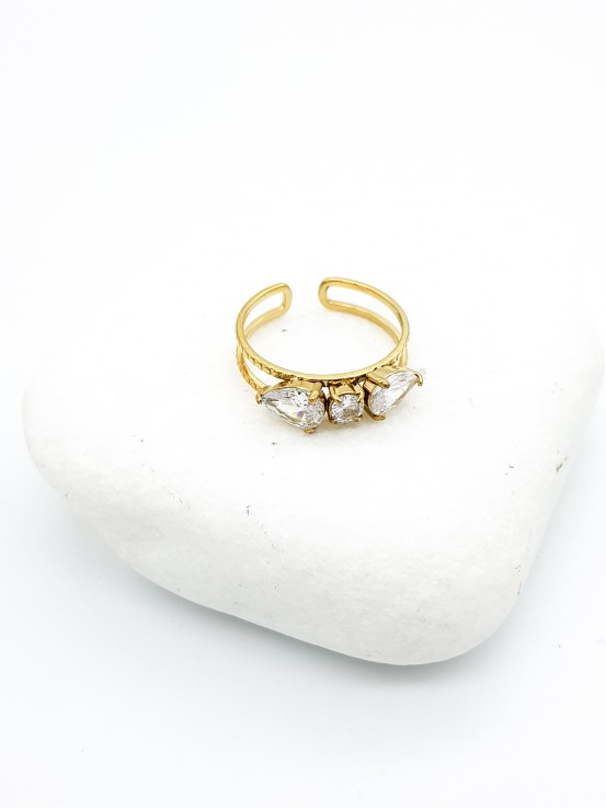 Δαχτυλίδι Crystals χρυσό