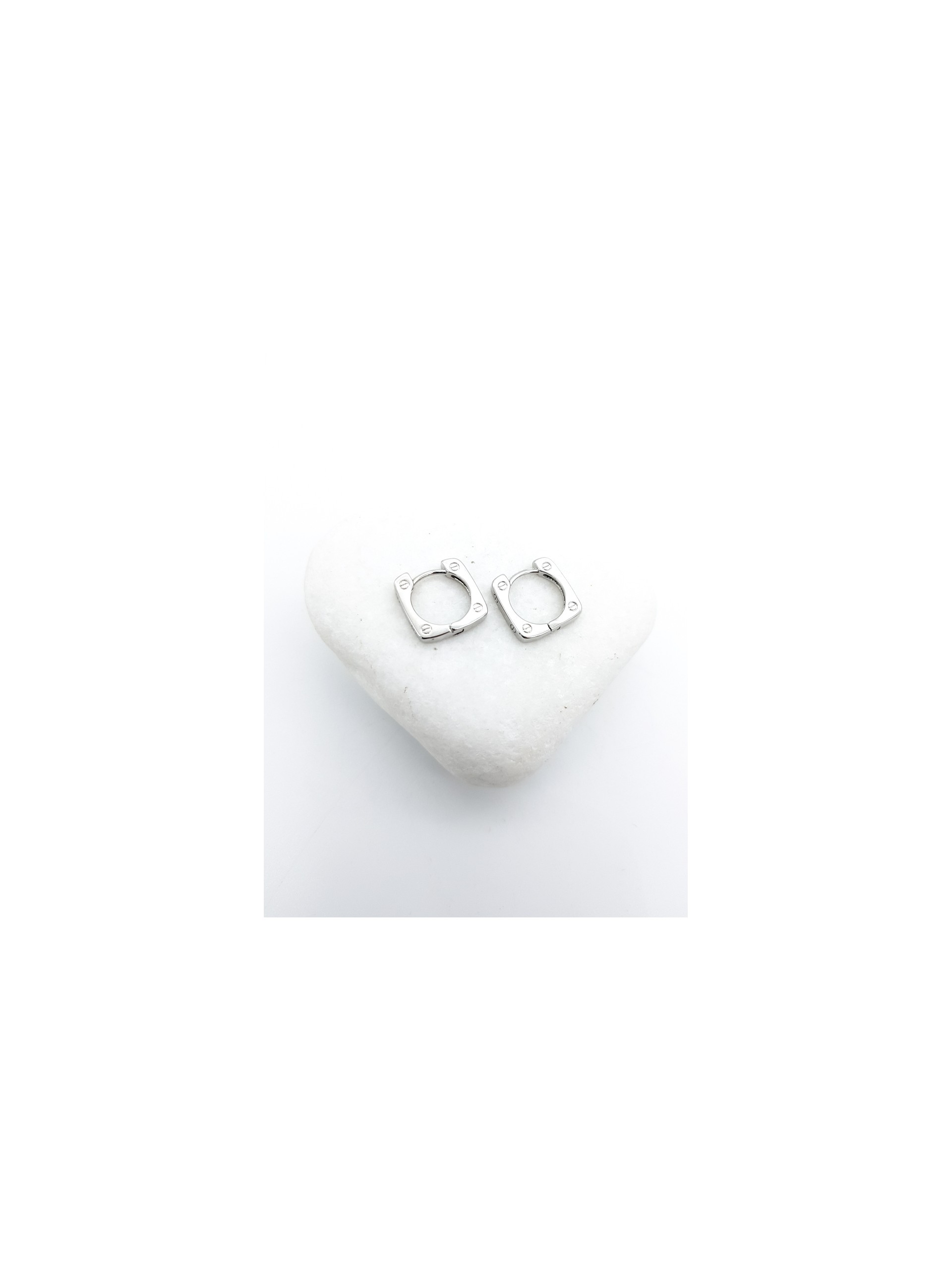 Σκουλαρίκια Brand Love ασημί