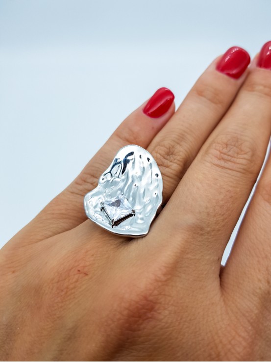 Δαχτυλίδι Strov Strass  ασημί