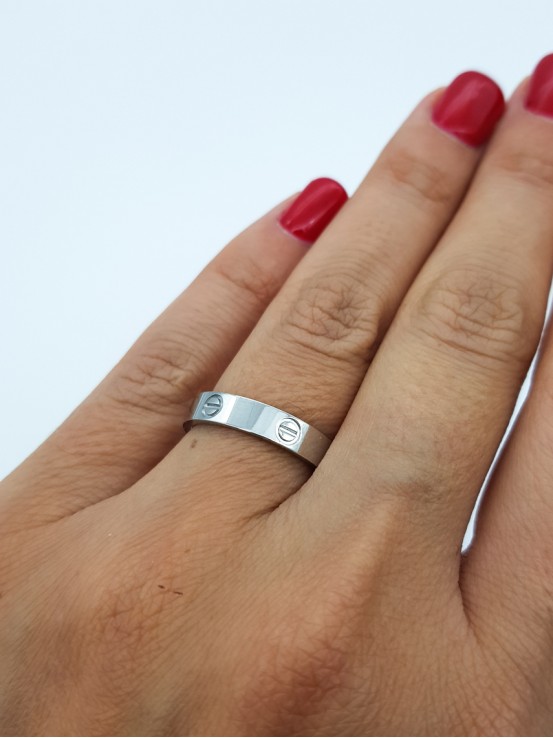 Δαχτυλίδι  Brand Love  ασημί