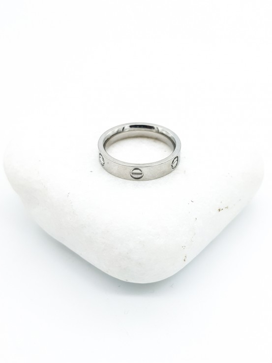 Δαχτυλίδι  Brand Love  ασημί