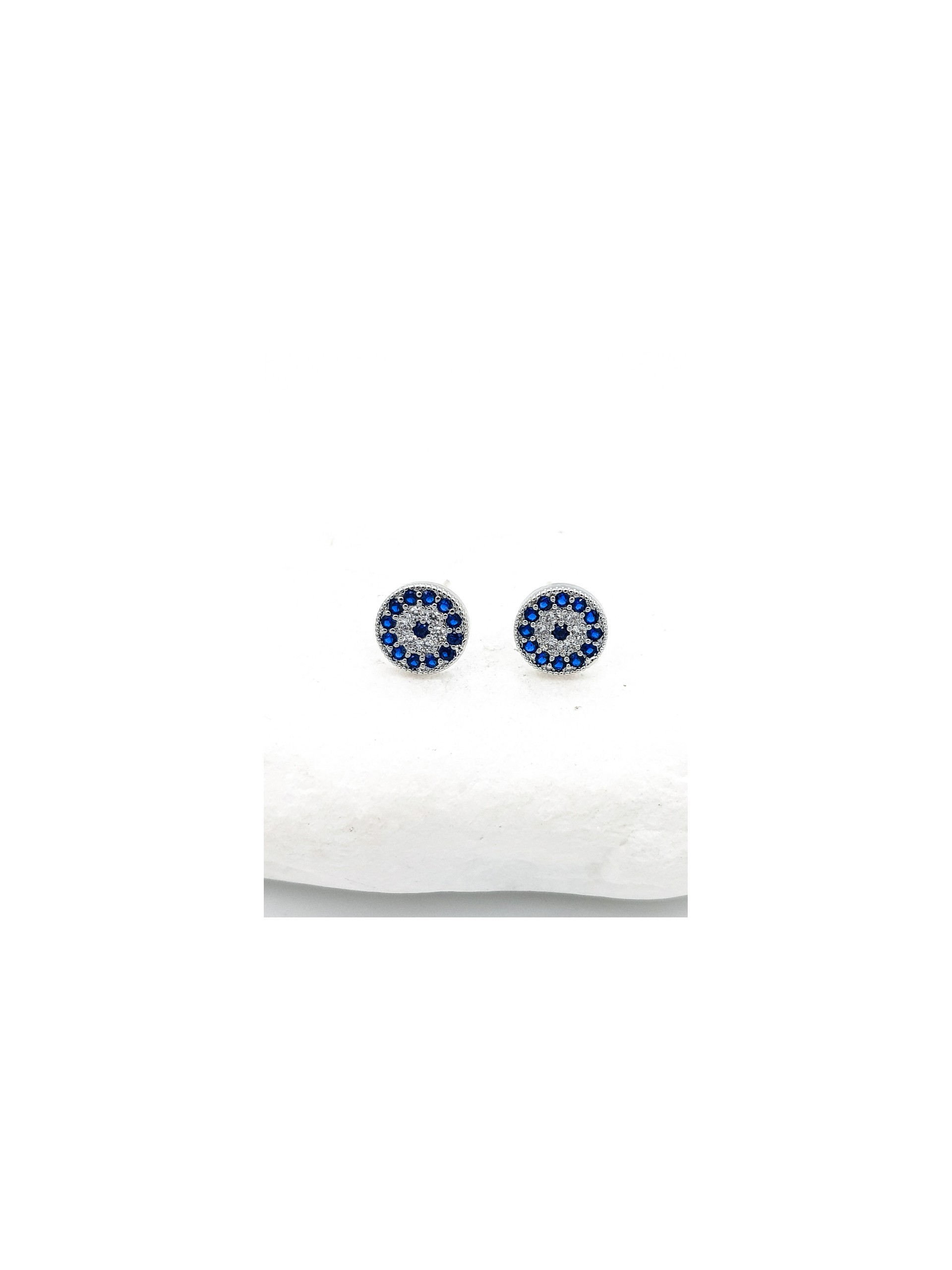 Σκουλαρίκια Blue Eyes ασημί
