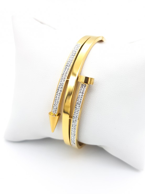 Χειροπέδα Καρφί Full Srass χρυσή